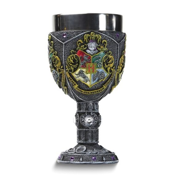 WIZARDING WORLD OF HARRY POTTER Hogwarts Decorative Goblet Clear Jeweled - Picture 1 of 6